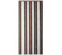 Rideau de porte chenille Florence - MOREL - Rayures - 90x220 cm - Beige/Bronze/Brun