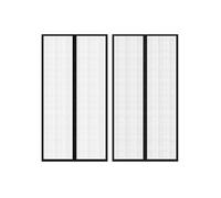 Rideau de porte contre insectes 210x100cm 2 pcs magnétique noir Noir G
