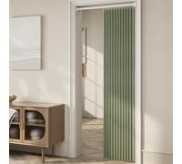 Rideau de porte coulissante magnétique thermique avec motif floral - Séparateur de pièce isolant contre le froid - Rideau pliable pour portes invisibles - Beige - 100 x 180 cm