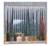 Rideau de Porte de Congélateur,Rideau à Lanière PVC,Rideau Lamelles Transparent,pour Porte de Chambre Froide, Entrepôt,lamelle industriel rideau à lattes(225x220cm/88.58x86.61in)