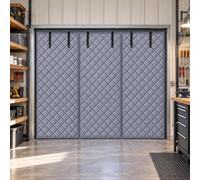 Rideau de Porte de Garage Isolant Thermique Anti-Froid Magnétique | Fermeture Magnétique Automatique Imperméable Coupe-Vent pour Porte de Garage Occultant(Gris,4.4x3.05m)