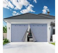 Rideau de Porte de Garage Magnétique À Isolation Thermique 210 220 240 250 280 300 310 340 360cm Couverture D'isolation D'écran De Porte Coupe-Vent Et Chaud(Gris,518x275cm)