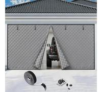 Rideau de Porte de Garage Magnétique À Isolation Thermique, Kit D'isolation de Porte de Garage pour L'hiver, 210-490cm Couverture D'écran Coupe-Vent et Chaud(Gray,440x300cm)