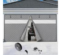 Rideau de Porte de Garage Magnétique À Isolation Thermique, Kit D'isolation de Porte de Garage pour L'hiver, 210-490cm Couverture D'écran Coupe-Vent et Chaud(Grays,270x215cm)