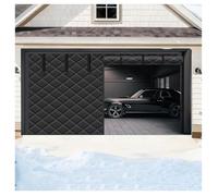 Rideau de Porte de Garage Magnétique À Isolation Thermique, Kit D'isolation pour Porte de Garage pour l'hiver Rideau Isolant Thermique Tissu Oxford, pour Terrasse Extérieur(Noir,3.7x2.1M/12x7FT)