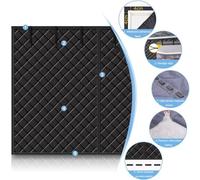 Rideau de Porte de Garage pour L'hiver, Kit D'isolation Thermique pour Portes Garage, Garage Rideau de Porte Magnétique À Isolation Thermique, Couverture D'Écran Isolant Coton(noir,W244xH229 CM)