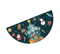 Rideau de porte de Noël Bannière de Noël en forme de demi-éventail Décoration en polyester pour l'intérieur et l'extérieur Éventails de Noël Drapeaux Décoration