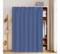 Rideau de porte de placard à chaussures et bibliothèque avec rail de rail, rideau d'étagère anti-poussière pour placard, chambre, salon, salle de bain - Bonne perméabilité à l'air, élégant et