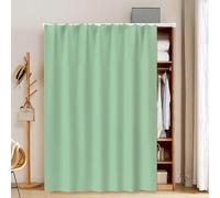 Rideau de porte de placard à chaussures et bibliothèque avec rail de rail - Rideaux de placard anti-poussière pour étagères Bonne perméabilité à l'air Idéal pour chambre à coucher, salon et salle de