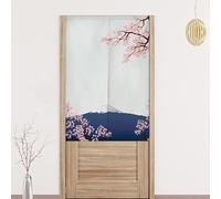 Rideau de Porte de Style Japonais Noren en Coton et Lin Noren Rideau Japonais Long fleur rose Rideau de Porte de Style Japonais Tapisserie Fenêtre pour décoration de la Maison 75 x 150 cm