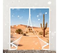 Rideau de Porte D'Hiver 140 x 160 cm Chaud en Hiver et Frais en Été, Chaud Coupe-Vent et Insonorisant Moustiquaire Fenêtre Magnétique pour Cuisine, Chambre à Coucher, A