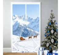 Rideau de Porte D'Hiver 172 x 265 cm Durable, Coupe-Vent, Imperméable, Fermeture Automatique Rideau de Porte Isolé pour L'Hiver et L'Été pour Cuisine et Salon de, A