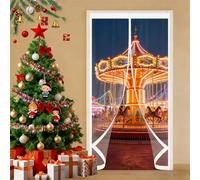 Rideau de Porte D'Hiver 173 x 240 cm Chaud en Hiver et Frais en Été, Chaud Coupe-Vent et Insonorisant Rideau de Porte Anti Froid pour Cuisine, Chambre à Coucher, A