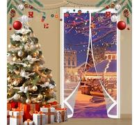 Rideau de Porte D'Hiver 245 x 230 cm Chaud en Hiver et Frais en Été, Chaud Coupe-Vent et Insonorisant Magnétique Moustiquaire Rideau pour Cuisine et Salon de Porte, A