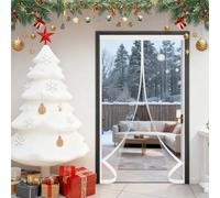 Rideau de Porte D'Hiver 70 x 200 cm Coupe-Vent, Protection Contre Le Froid, Isolation Thermique Moustiquaire Porte Magnétique pour Cuisine et Salon de, A