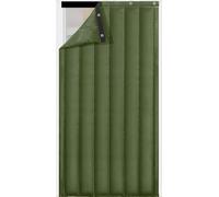 Rideau de porte d'hiver à isolation thermique - Économie d'énergie - Coupe-vent - Insonorisant - Épais - Design robuste - Vert foncé - 100 x 210 cm - Parfait pour la protection contre le froid