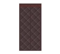 Rideau de porte d'hiver à isolation thermique magnétique en tissu Oxford pour portes de 90 cm, 110 cm, 130 cm, 150 cm, 170 cm, garde la chaleur dans la couleur café (110 x 220 cm)