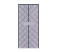 Rideau de porte d'hiver magnétique à isolation thermique pour l'hiver - Rideau auto-scellant - Couche intermédiaire épaisse pour garder l'intérieur au chaud (gris Oxford, 100 x 210 cm)