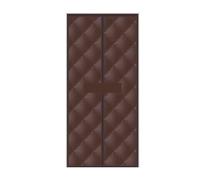 Rideau de porte d'hiver magnétique à isolation thermique pour l'hiver - Rideau auto-scellant - Couche intermédiaire épaisse pour garder l'intérieur au chaud - Café Oxford, 85 x 210 cm (l x H)