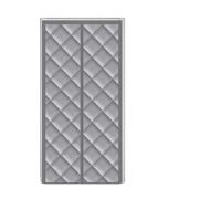 Rideau de porte d'hiver Rideau de porte coupe-vent d'hiver for portes, isolation thermique épaisse, rideaux séparation magnétiques auto-absorbants et résistants au froid(Grey,80x210cm)