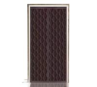 Rideau de porte d'hiver Rideau de porte magnétique en tissu Oxford, cloison climatisation, préservation la chaleur, coupe-vent, hiver(Brown,110x210cm)