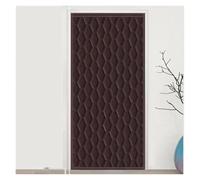 Rideau de porte d'hiver Rideaux de porte en coton d'hiver, isolation phonique, climatisation, préservation la chaleur domestique(Coffee,90X220CM)