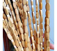 Rideau de Porte en Bois Naturel perlé, Store de Porte Suspendu Fait Main, Rideau de Perles en chaîne, séparateur de pièce, décoration de Porte, Rideaux de cloisons et placards, sur Mesure (4