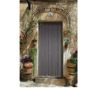 Rideau de porte en corde tressée coton gris 90 x 200 cm Gris
