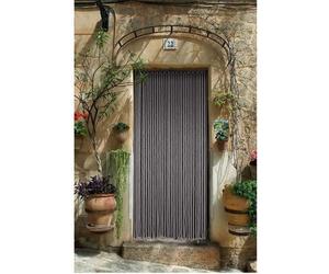 Rideau de porte en corde tressée coton gris 90 x 200 cm Gris