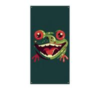 Rideau de porte en forme de grenouille avec bouche ouverte, bannières murales, banderoles de fond pour les yeux, panneau d'entrée de bienvenue pour fêtes, célébrations festives