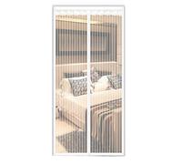 Rideau de porte en maille magnétique sans perçage en polyester mains libres respirant pour toutes les saisons, pour la maison et la chambre à coucher (80 x 210 cm)