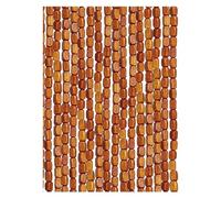 Rideau de porte en perles de bambou naturel - Séparateur de pièce en bois avec moustiquaire personnalisable pour fenêtre et couloir Design écologique