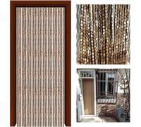 Rideau de porte en perles de bambou pour porte, rideau de perles en bois à suspendre, séparateur de pièce, rideaux décoratifs pour chambre à coucher, salon + (taille : 100 brins 100 x 190 cm