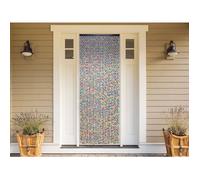 Rideau de porte en perles de bois multicolore 90 x 200 cm - Morel