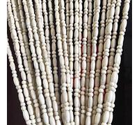 Rideau de Porte en Perles de Bois pour entrée, Perles de séparation décoratives, Panneau moustiquaire pour Couloir et fenêtre, Taille Personnalisable (36 brins, 70 x 220 cm)