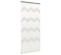 Rideau de porte en perles - Rideau isolant thermique - En bois - 220 cm x 90 cm - Perles en bambou - Séparateur de pièce - Décoration - Mouches - Anti-moustiques