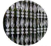 Rideau de porte en perles transparentes Elba 90 x 210 cm Transparent G