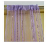 Rideau de Porte en Polyester avec Ficelle perlée, Rideau de séparation de pièce à Franges, Panneau d'écran de fenêtre décoratif(Purple)