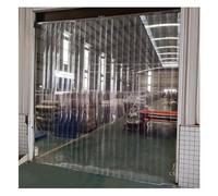Rideau de porte en PVC de 240 x 240 cm - Revêtement en vinyle transparent pour pièce industrielle et usine - 1,6 mm d'épaisseur - Résistant aux intempéries et économe en énergie.