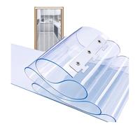 Rideau de Porte en PVC imperméable - Stores à lamelles Verticales Transparentes en Vinyle Personnalisables pour Patio, Garage et Usage Industriel (150 x 260 cm / 59,06 x 102,3 Pouces)