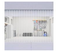 Rideau de porte en PVC pour garage, entrepôt, terrasse, magasin, industrie et maison. Volets à lattes durables de 165 x 270 cm pour un accès facile et une efficacité énergétique