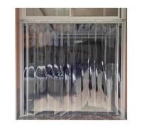 Rideau de porte en PVC transparent pour réfrigérateur - Étanche - Pour salon et cuisine - Isolation thermique et froide - 165 x 200 cm