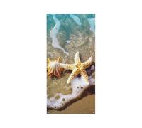 Rideau de porte en tissu imprimé étoile de mer pour chambre à coucher, porte murale, placard, 90 x 183 cm