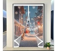 Rideau de Porte Épaississant D'Hiver 88 x 200 cm Fermeture Automatique, Anti Froid et Chaleur, Imperméable Moustiquaire Magnetique Porte pour Cuisine, Chambre à Coucher, A