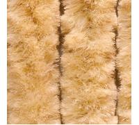 Rideau de porte Florence chenilles 90x220 cm - vanille, griotte