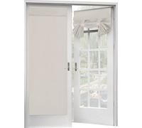 Rideau de porte français, lot de 2, avec panneau de porte en verre blackout à isolation thermique, avec fermeture velcro Rideau Tricia, 2 panneaux (blanc)