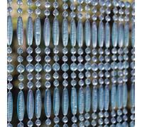 Rideau de Porte " Fréjus 3 90x210 CM Bleu Clair Insectes Mouche Protection