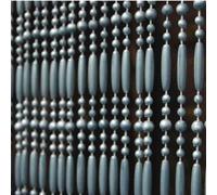 Rideau de Porte " Fréjus 5 100x230 CM Gris Moustiquaire Perles Recoupable