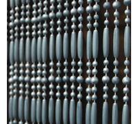 Rideau de Porte " Fréjus 5 " 90 X 210 CM Gris Moustiquaire Perles Réglable