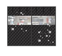 Rideau de Porte Garage Isolant Thermique Magnétique, 183-549cm Rideaux de Portes Isolants Thermiques d'hiver, Résistant au Froid et À l'Eau, Isolation Porte de Garage(Blacks,W14xH8.5ft/427x259cm)